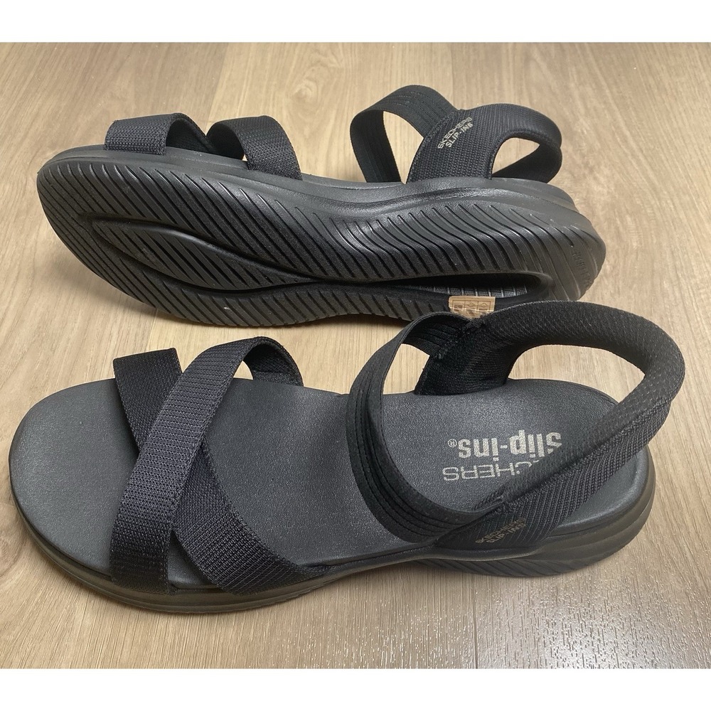 Skechers Slip-ins Ultra Flex 3.0 Never Better Sandal Black Women's Size 11 - Picture 3 of 8